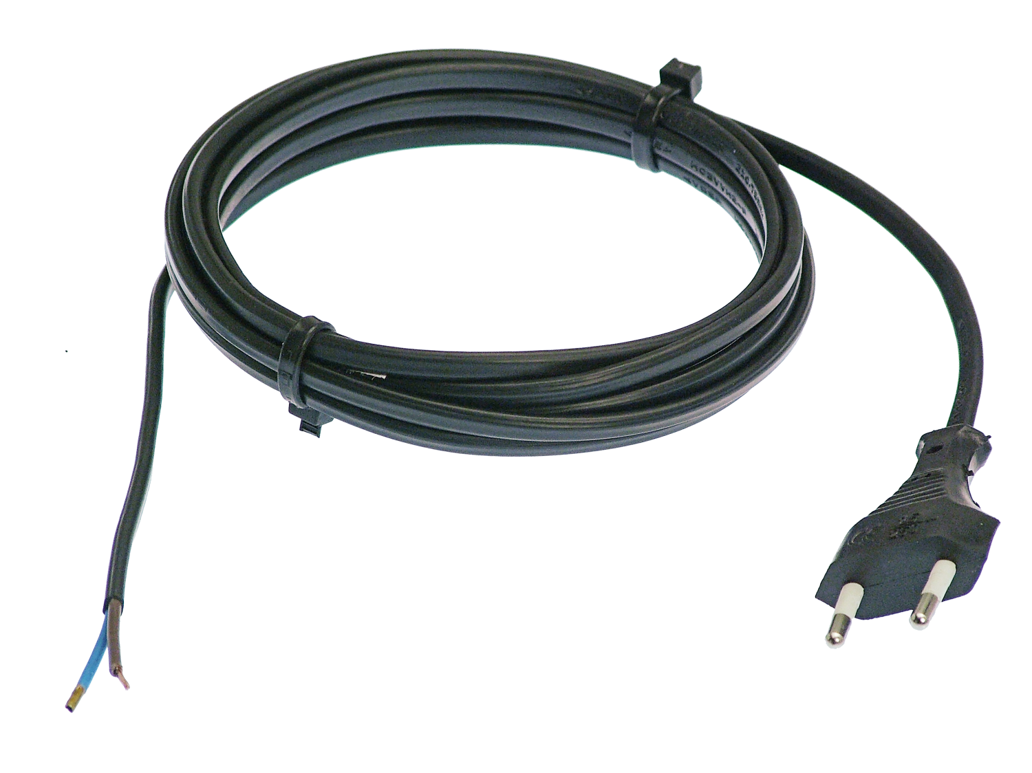 Schwabe Aansluitkabel Vinyl Eurostekker 230V/2.5A IP20 H03VVH2-F 2x0,75 zwart 1.5m