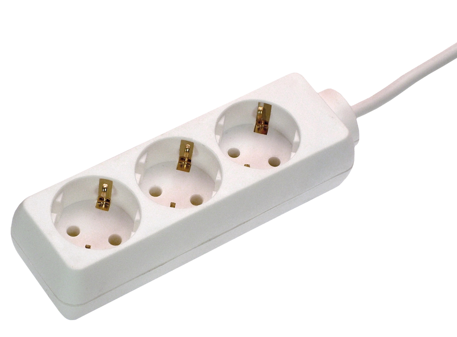 Schwabe Stekkerdoos 3x randaarde kabel H05VV-F 3G1,5 wit 3m