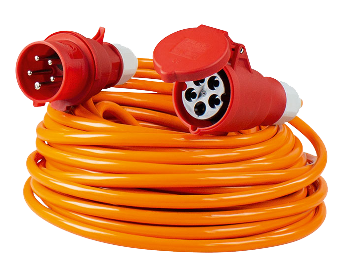 Schwabe CEE Verlengkabel PUR 400V/32A IP44 H07BQ-F 5G4 oranje 10m