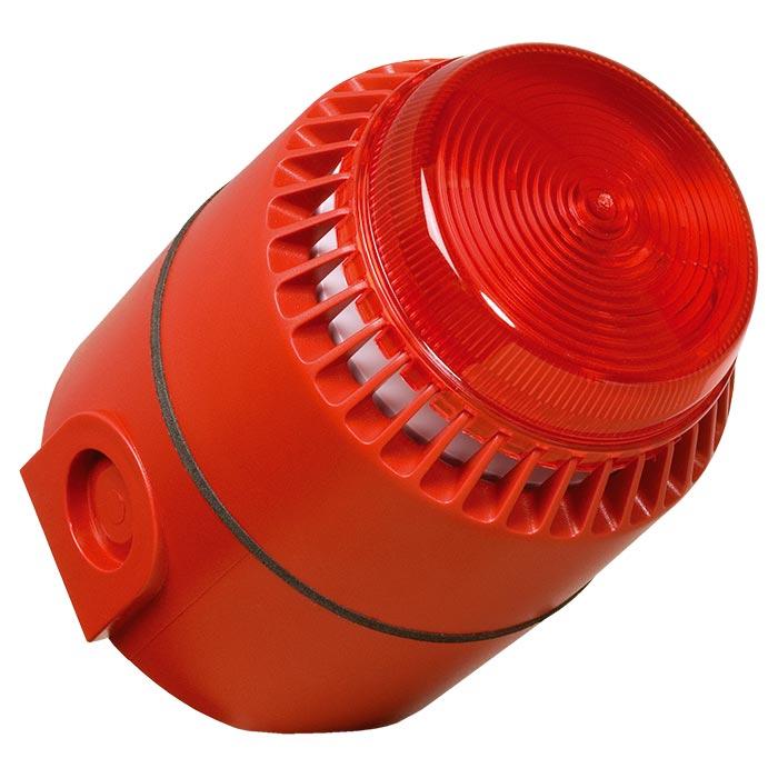 Compro Combi Signalering Flashni 110 dB 24V DC Deep IP65 Rood