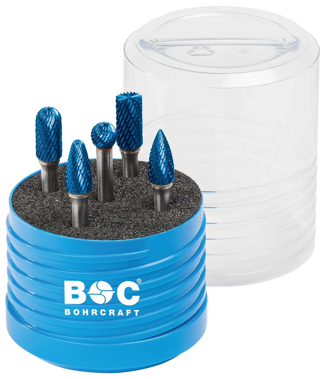 BC Stiftfrezenset HM Blue+ R5 B+ Ø 1 x 10,0 mm vorm B/C/D/F/G, 5-delig