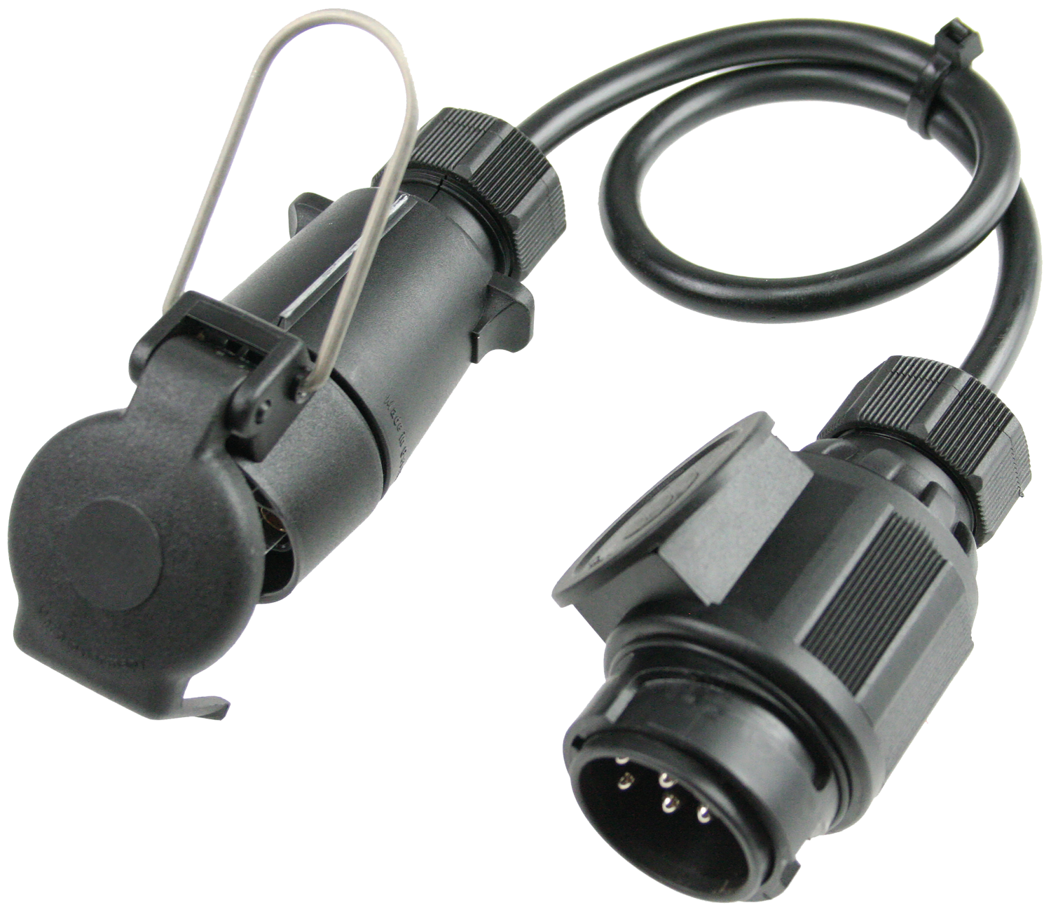 Schwabe Camping Adapterkabel 12V IP44 13-polig voertuig naar 7-polig aanhanger 0,6m