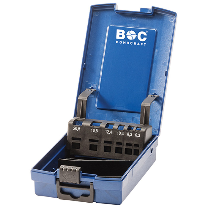 BC Kunststof Cassette Kopverzinkfrezen M3-M10 Leeg FS6-K, 6-delig