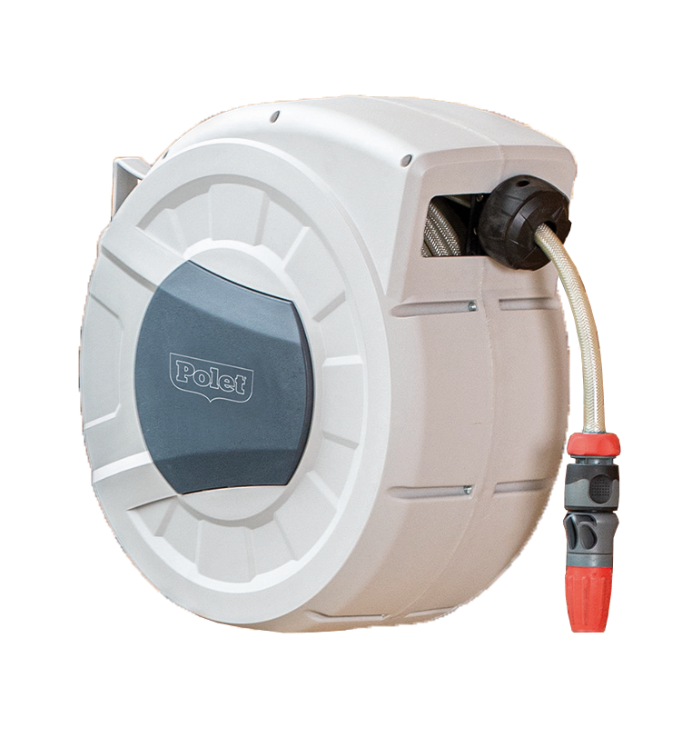 Polet Wandhaspel met Tuinslang en Automatisch Oprolsysteem