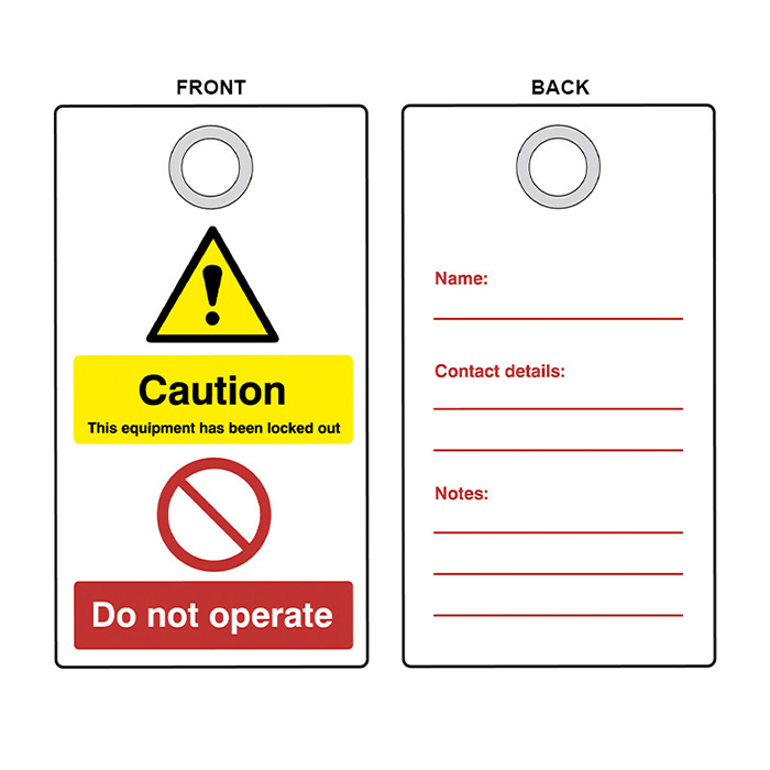 Spectrum Waarschuwing Label 75x135mm 'Caution' (1 stuks)