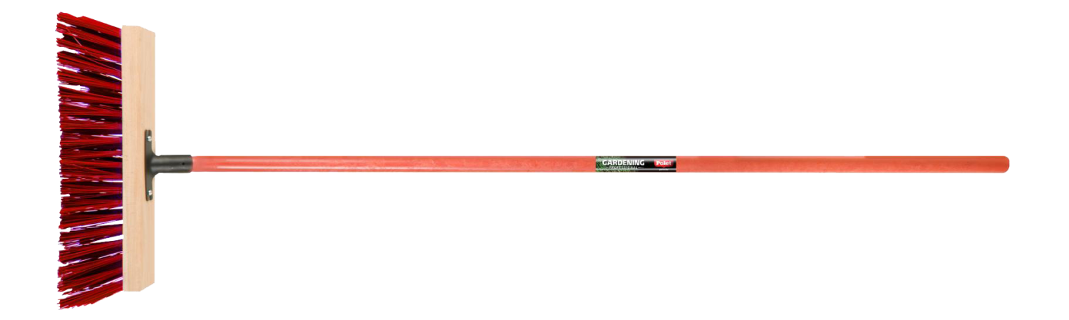 Polet Straatbezem 40cm PVC met Fiber 3001 steel 150cm