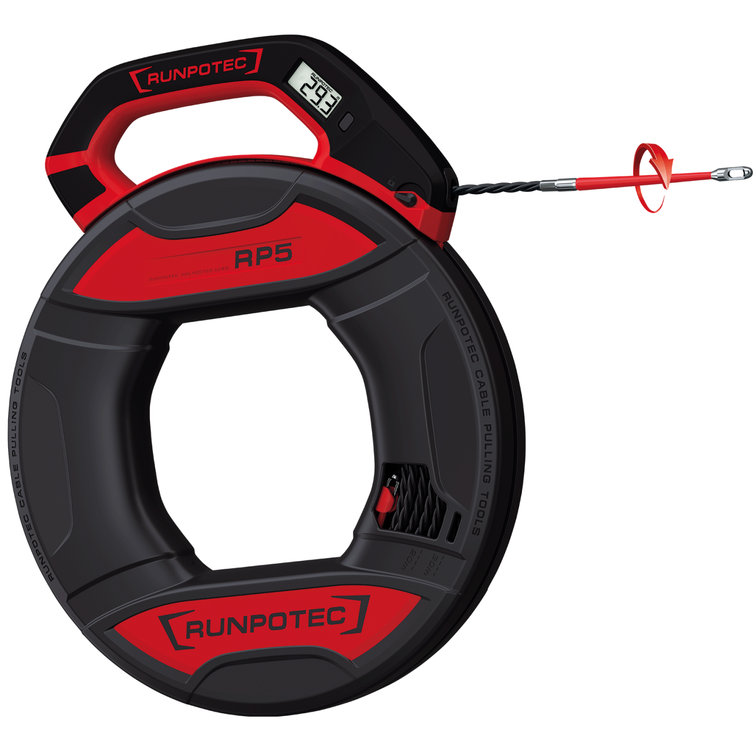 RUNPO 5 Getwiste Trekveer met 2x Runpogleiter in Box met Lengtemeter 30m