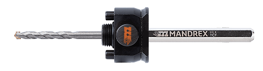 Mandrex MX-PT Gatzaaghouder MX200001CMANB zeskant 10 voor gatzagen Ø32-210mm TCT centreerboor