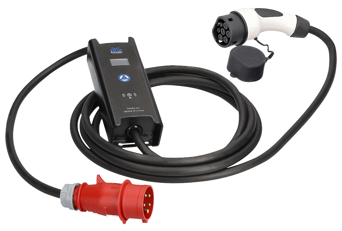 Schwabe Mobiele oplader CEE 400V/16A 5-polig 3-fase 11kW IP44 5m