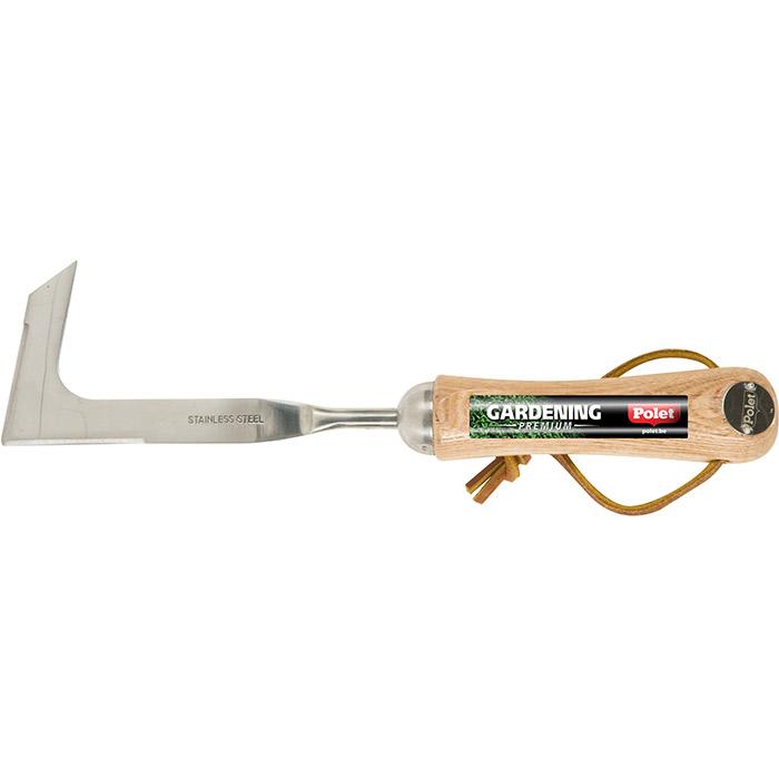 Polet Onkruidmes RVS met essen steel 325x80mm