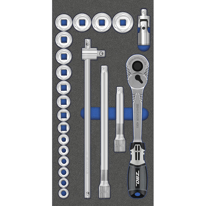 Matador MTS 1/3 Module 1/2" Dopsleutelset Zeskant 10-32mm, 22-delig