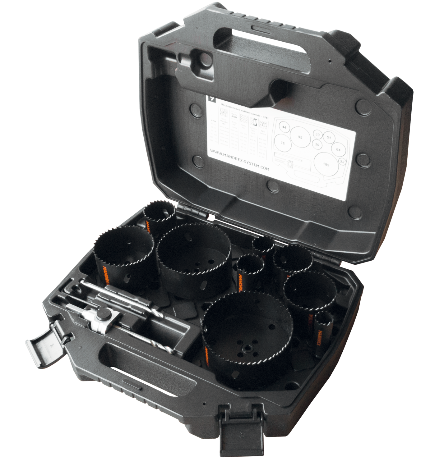 Mandrex Industrieset EasyXcut Bi-metaal M3 MHSD1002A 22mm-105mm zesk.8.5, 13-delig