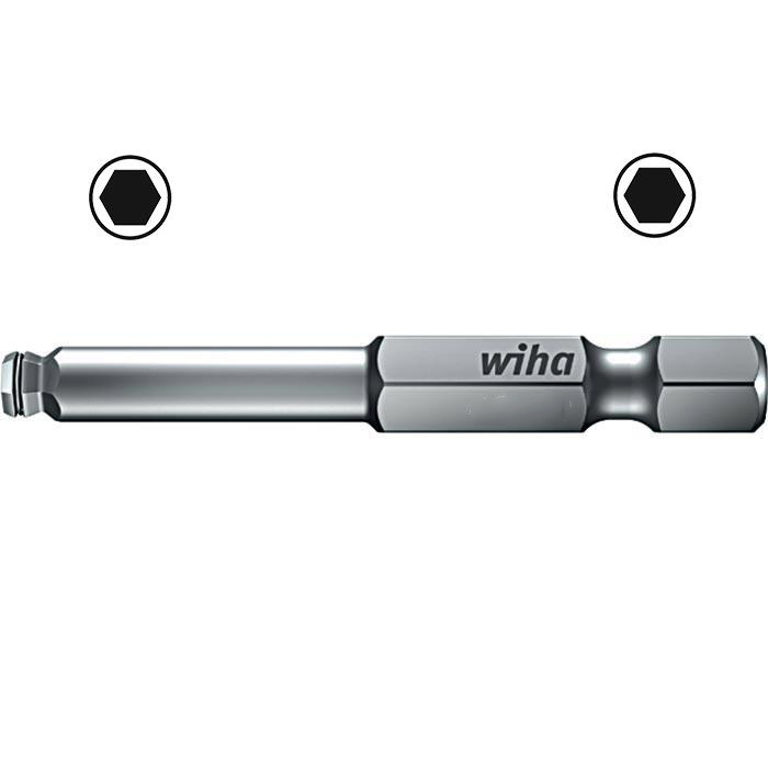 WIHA Professional Bit 1/4" E6,3 Inbus Kogelkop MagicRing 7047RZ 3,0x50