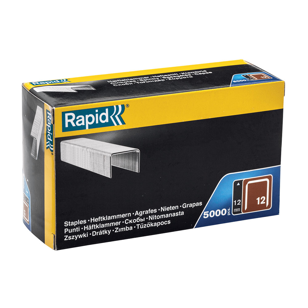 Rapid Vlakdraadnieten 12/12mm Gegalvaniseerd in doos (5000 stuks)