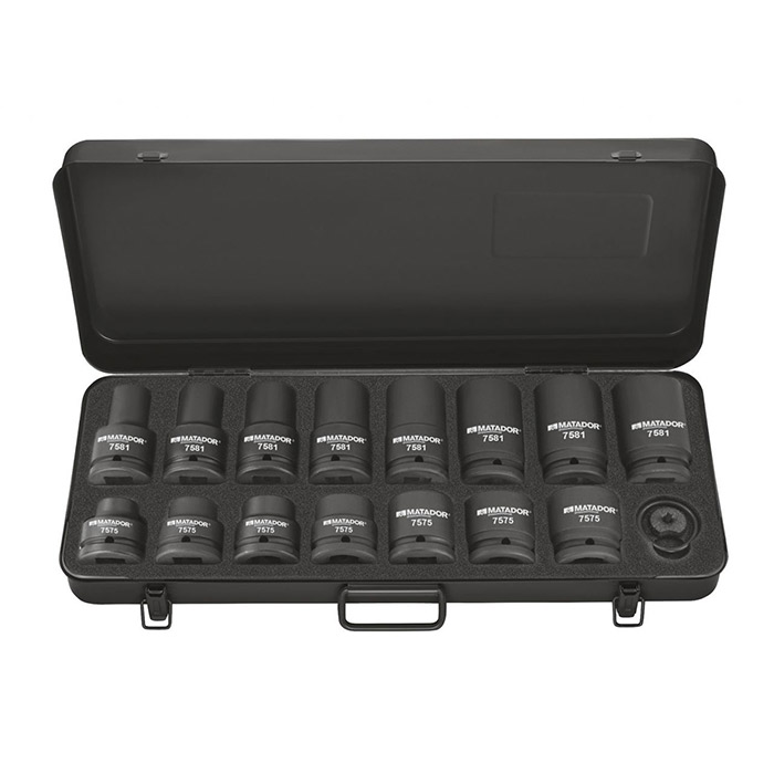 Matador 3/4" Krachtdoppenset 17-33mm, 17-delig