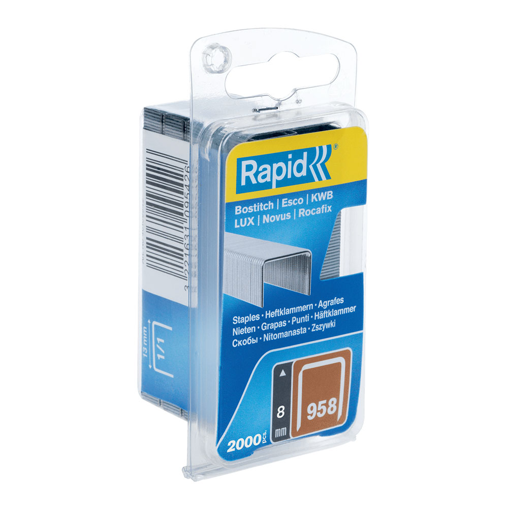 Rapid Dundraadnieten 958/8mm Gegalvaniseerd in blister (2000 stuks)