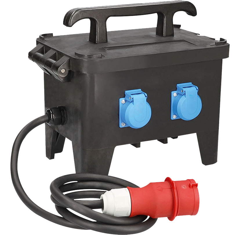 Schwabe CEE Mobiele Stroomverdeler M24 400V/16A IP44 5-polig met kabel H07RN-F 5G2.5 2m