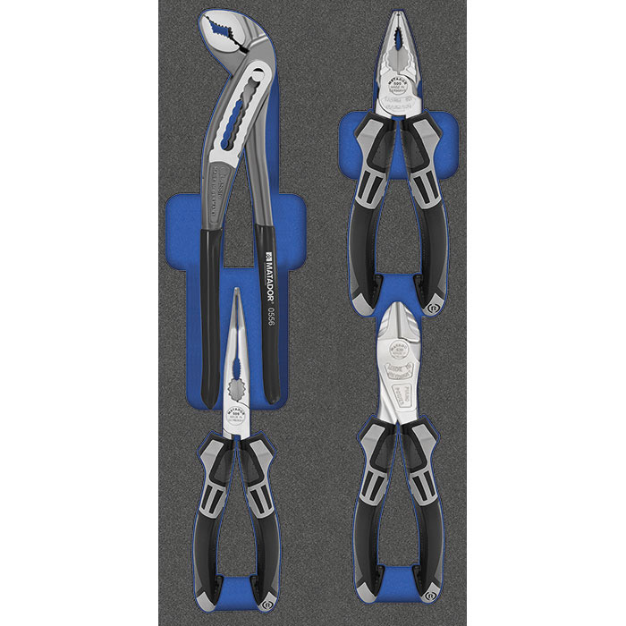 Matador MTS 1/3 Module Tangenset gebogen, 4-delig
