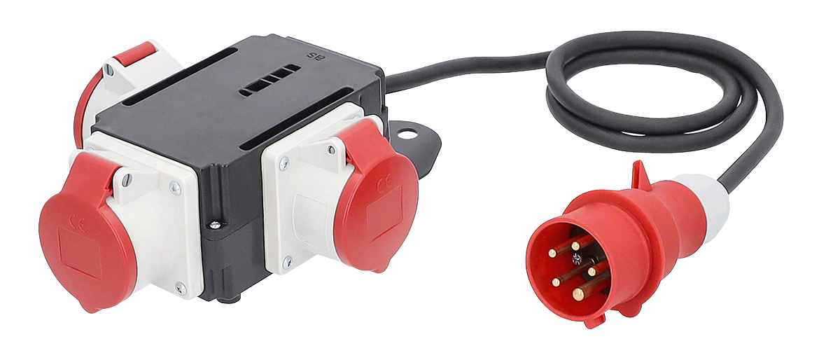 Schwabe CEE MIXO Adapter 400V/16A IP44 5-polig NECKAR met kabel H07RN-F 5G1,5 1,5m