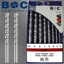 BC Steenborenset HM S80 standaard versie 3-10x1,0mm, 8-delig