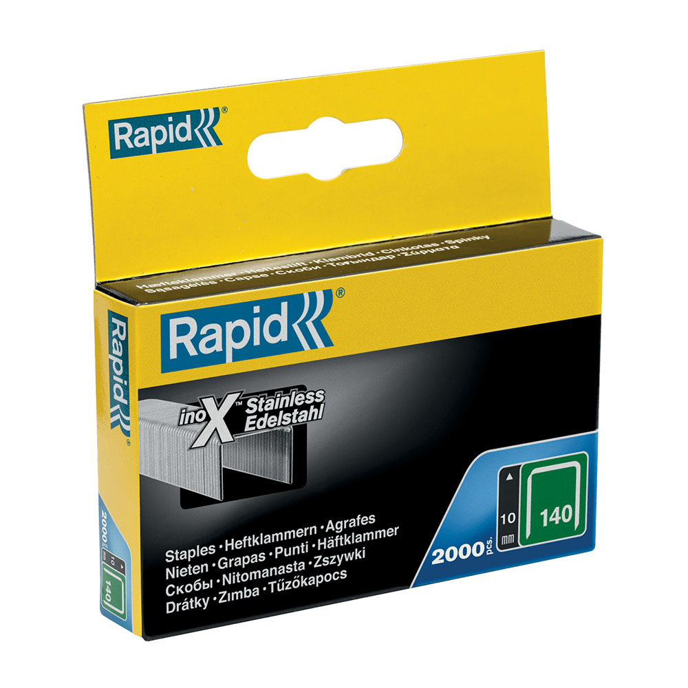 Rapid Vlakdraadnieten 140/10mm RVS in blister (2000 stuks)