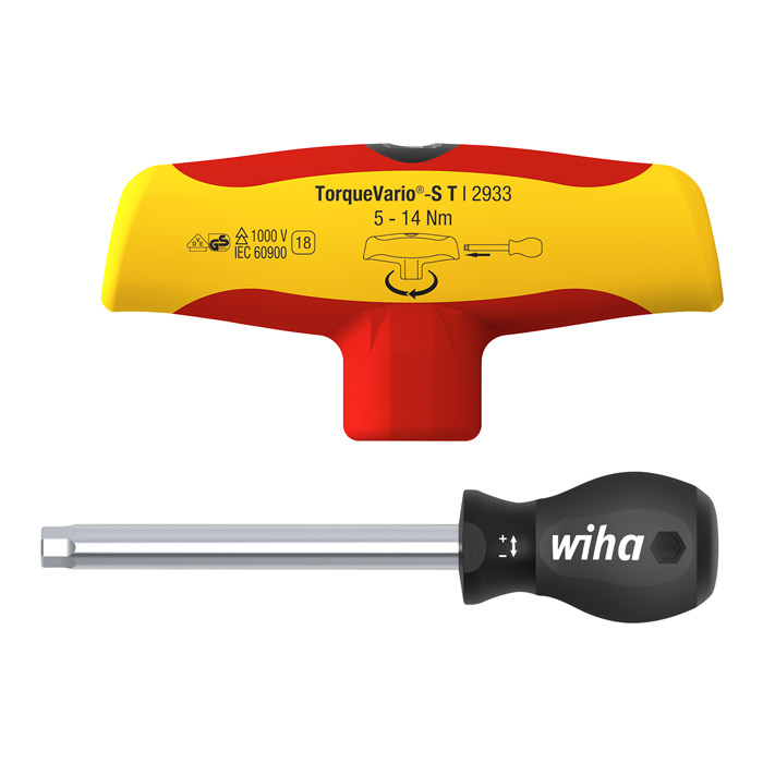 WIHA Dwarsgreep TorqueVario-ST Electric Momentschroevendraaier 2933 5-14 Nm (6%)