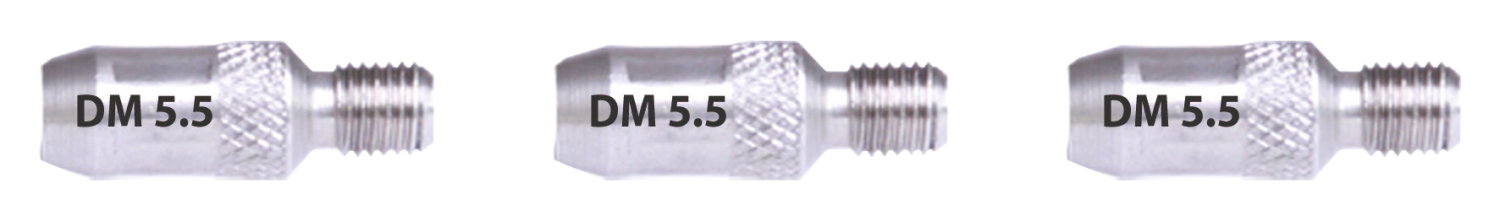 RUNPO RVS Eindhuls-set RTG6 t.b.v. Ø 5,5mm Doorvoerstokken (3 stuks)