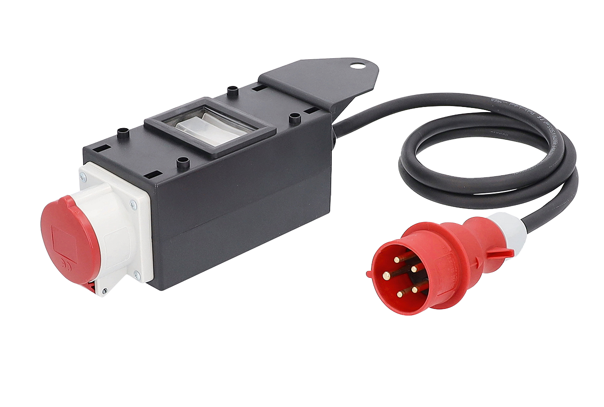 Schwabe CEE MIXO Adapter 400V/16A IP44 5-polig WERRA met kabel H07RN-F 5G2,5 1.5m