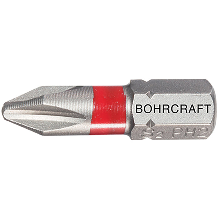 BC 1/4" Bit Phillips PH1 x 25mm Rood (per 10st verpakt)