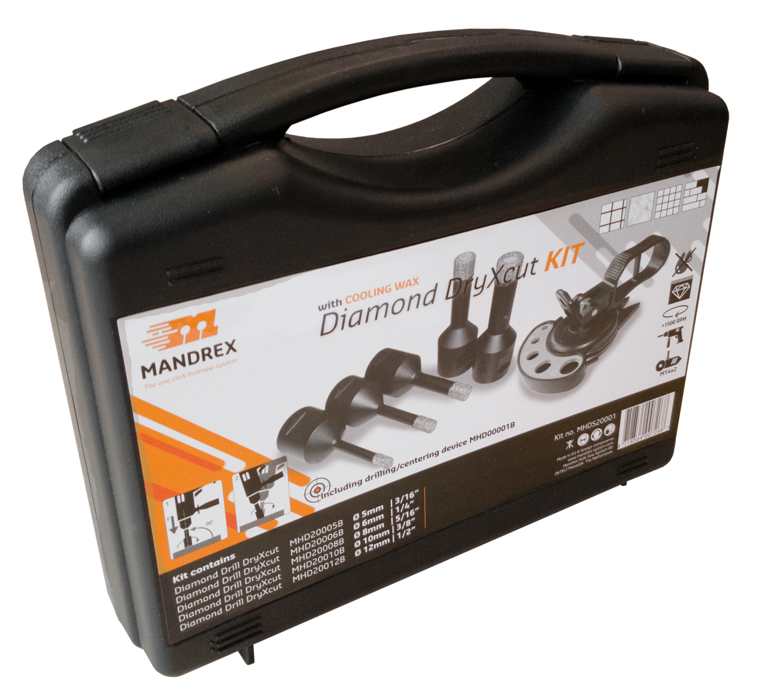 Mandrex DryXcut Diamantboorset MHDS20001 5mm-12mm, 6-delig