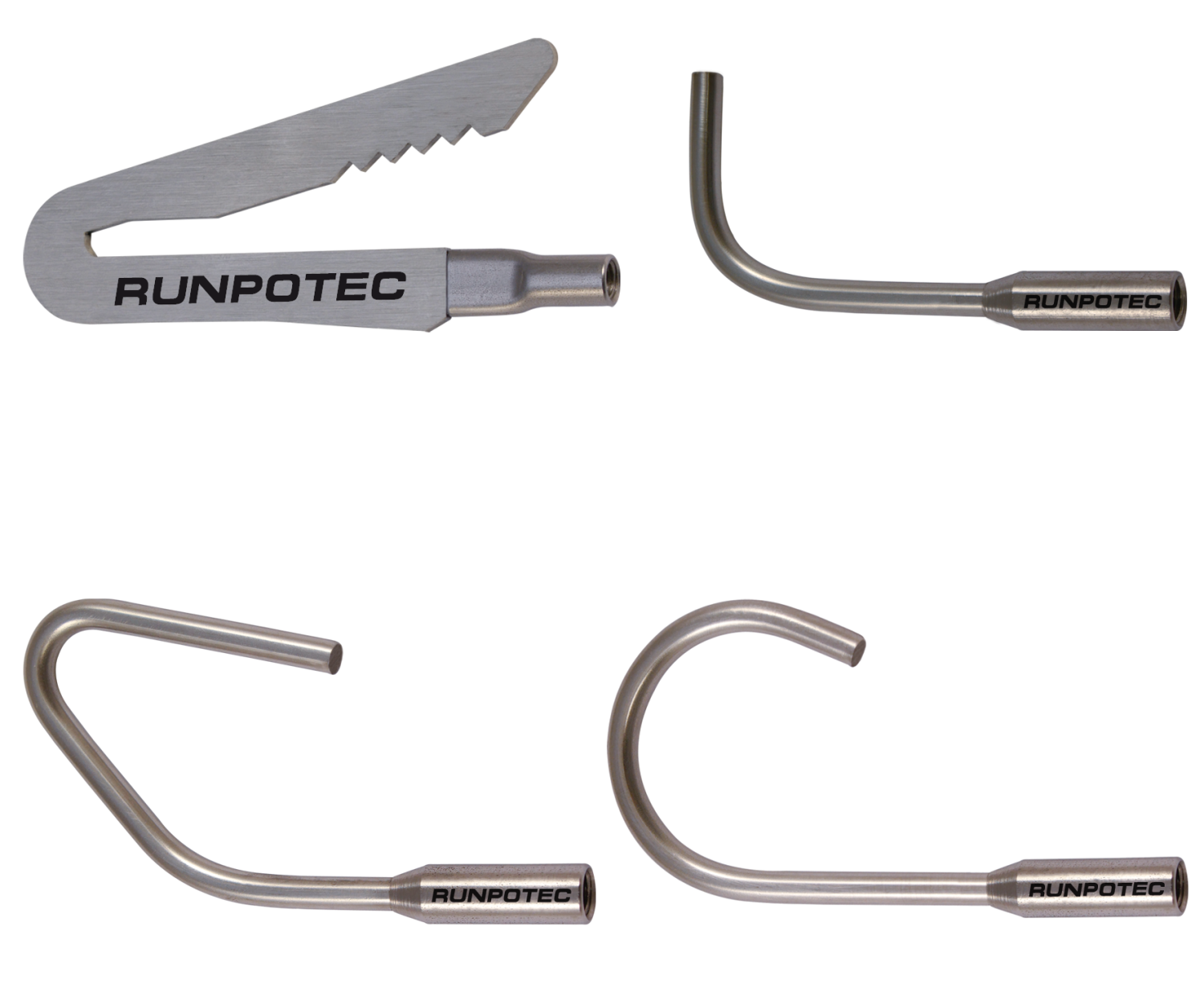 RUNPO Vanghaken Set RVS, 4-delig