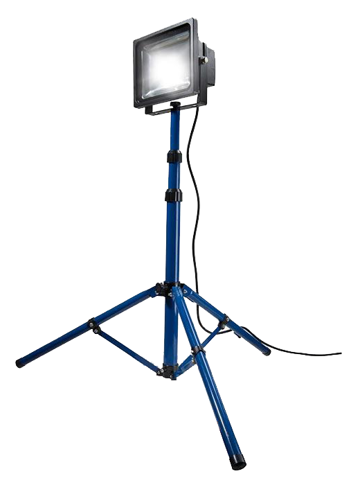 Schwabe SMD-LED Lamp IP65 30W op Statief 1,6m met Kabel H05RN-F 3x1,0 5m in koffer