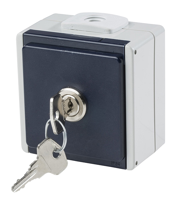 Schwabe Opbouwcontactdoos 230V/16A IP54 Grijs tot 2.5mm² 1-voudig verticaal afsluitbaar