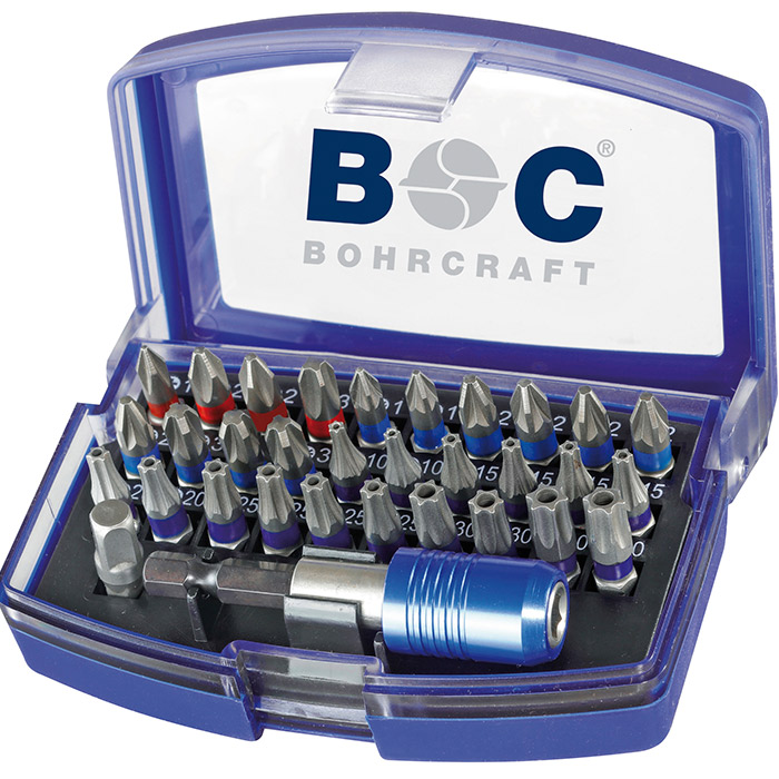 BC Bitset 1/4" PB32 Assorti, 32-delig PZ1/2/3+PH1/2/3+T10-40