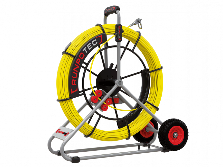 RUNPO Profi-set Glasvezel Trekveer Ø 9mm RTG12 150m incl. Haspel