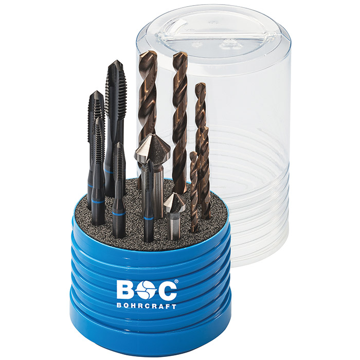 BC PP Combiset Tap/Boren RG12 VA Blauwring, 12-delig