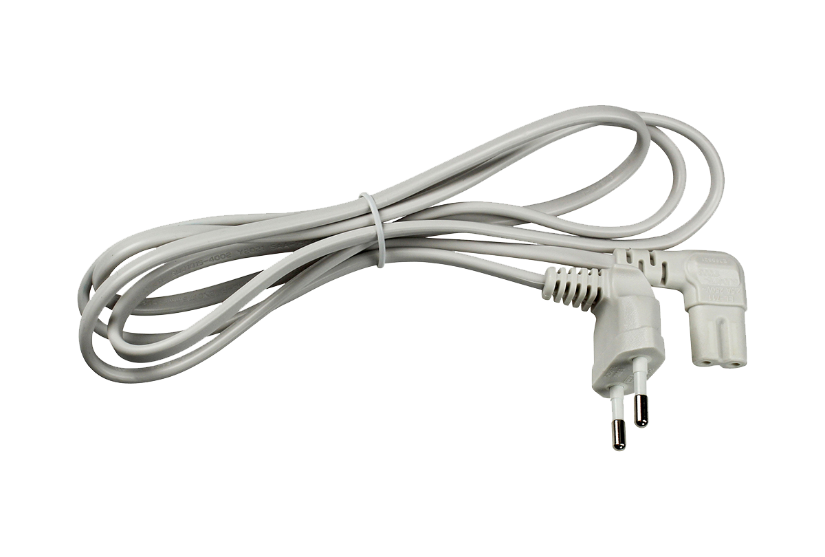 Schwabe Aansluitkabel C7 Vinyl 230V/2.5A IP20 H03VVH2-F 2×0.75 haaks zwart 1.5m