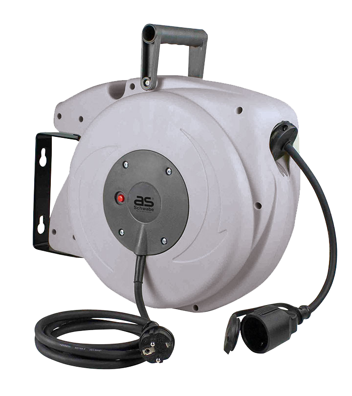 Schwabe Veerkabelhaspel 230V/16A IP44 Neopreen H07RN-F 3G1,5 18m