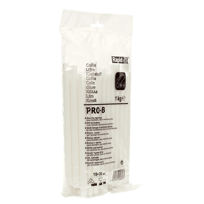 Rapid Lijmpatronen Ø12x190mm 1,0kg PRO-B Wit in zak