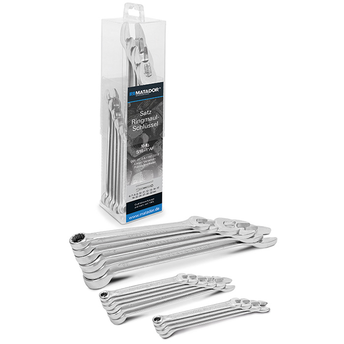 Matador Ringsteeksleutelset 15° 6-32mm in kunststof box, 16-delig