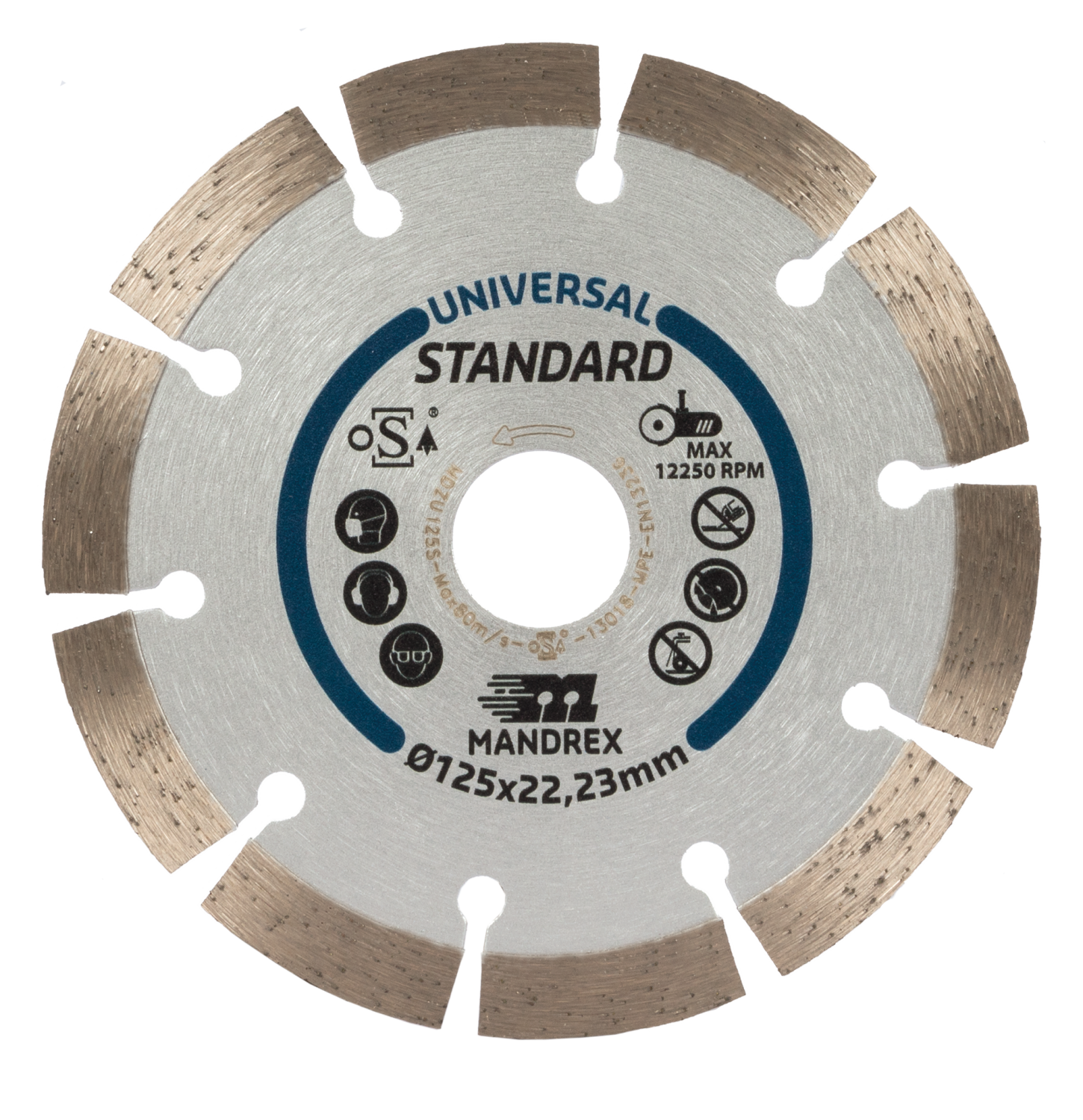Mandrex Universeel Standaard Diamantzaagblad MDZU125S 125mm