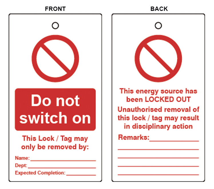 Spectrum Waarschuwing Label 75x135mm 'Do Not Switch On' (10 stuks)