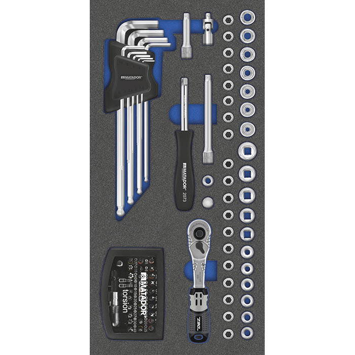Matador MTS 1/3 Module 1/4" Dopsleutelset 4-13mm + Bitdoppen, 85-delig