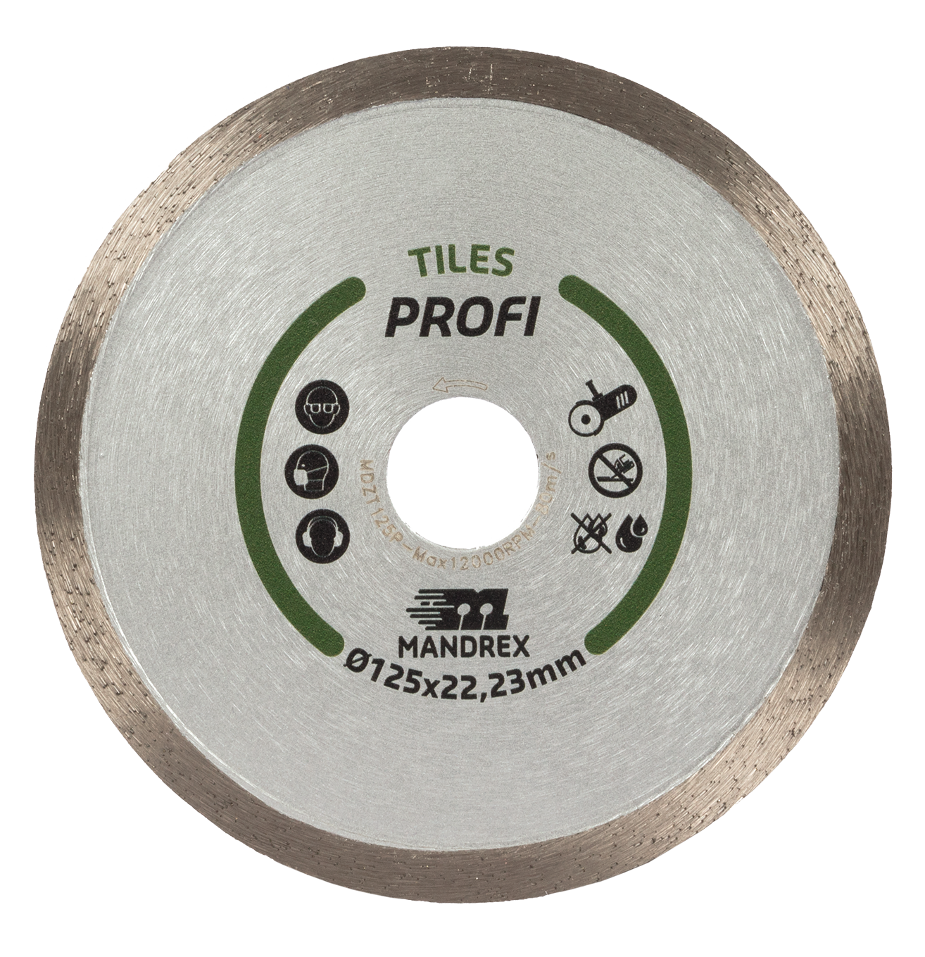 Mandrex Tegels Profi Diamantzaagblad MDZT125P 125mm