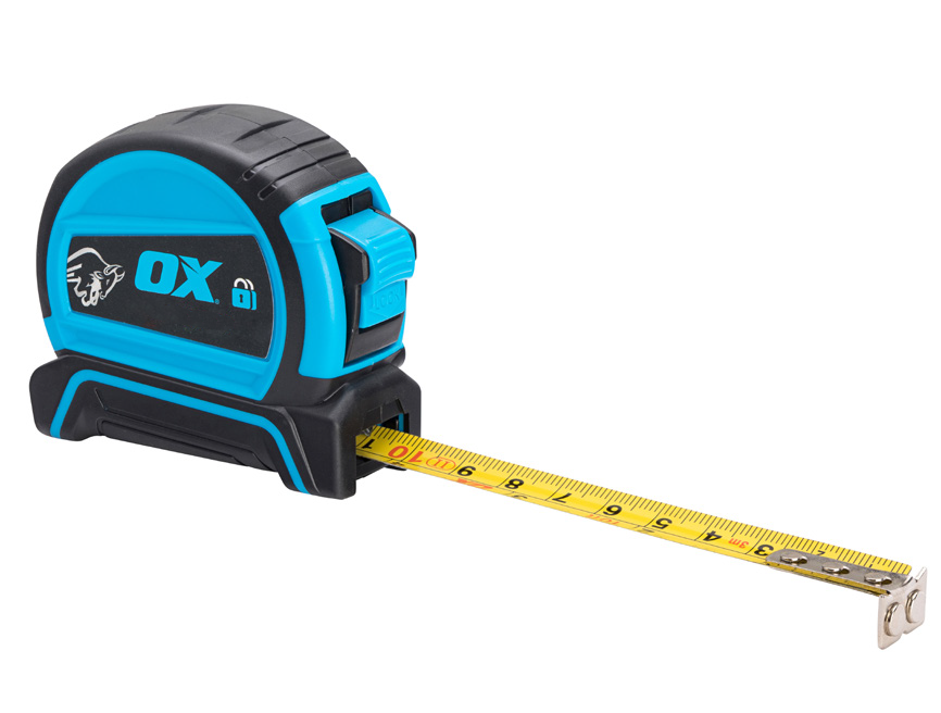 OX Pro Rolbandmaat met dubbele remfunctie 3m