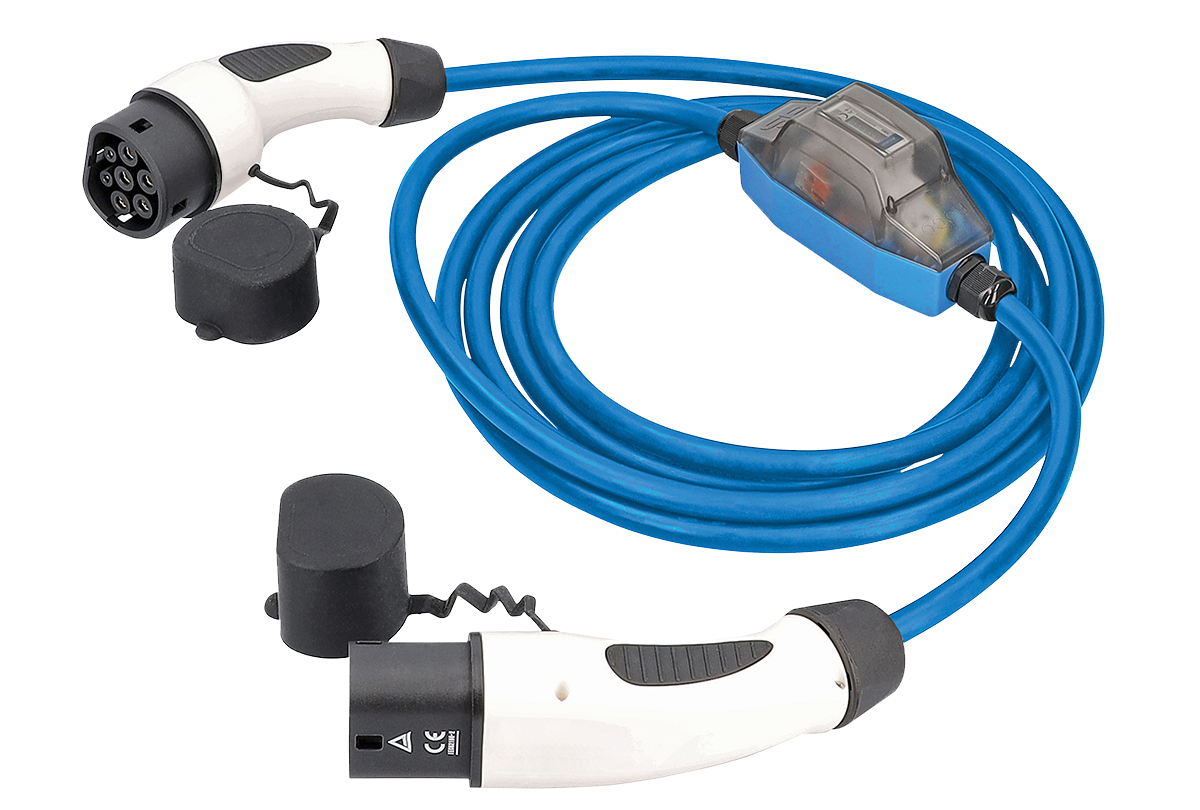 Schwabe Oplaadkabel met ROCO elektriciteitsmeter voor elektrische auto's 230V/16A 1-fase 3,6kW 5m