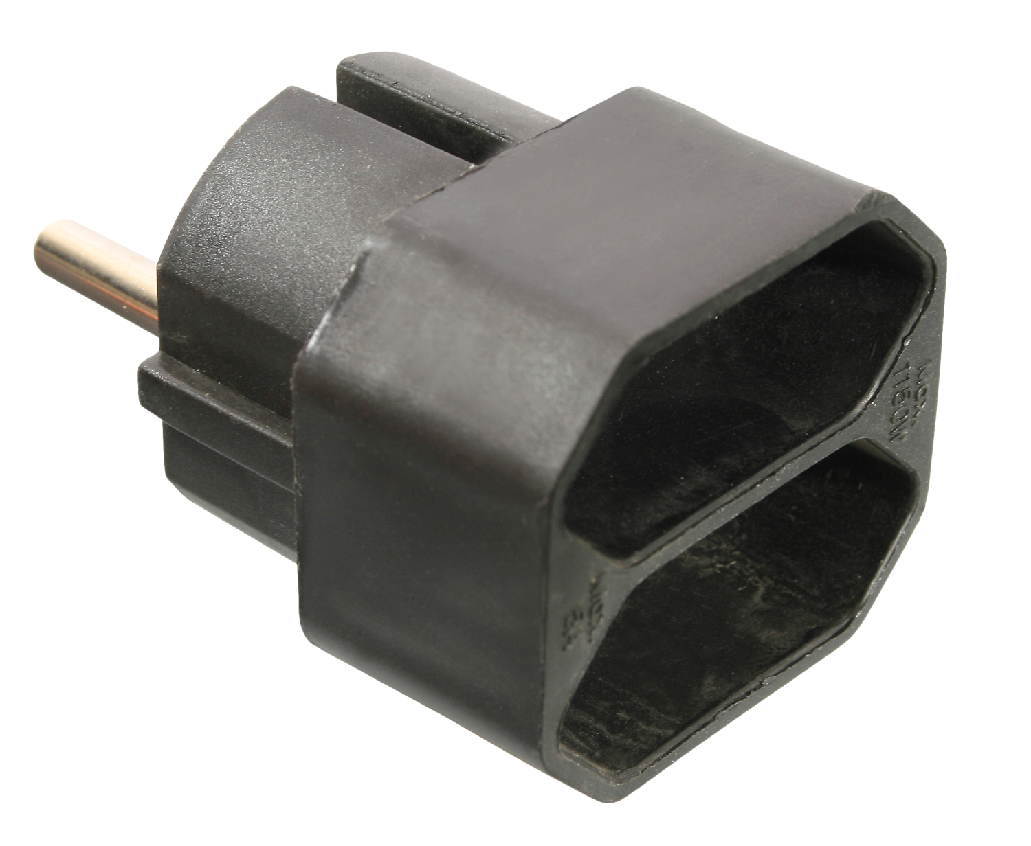 Schwabe Eurostekker 2-weg 230V/16A IP20 zwart