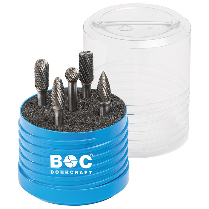 BC Stiftfrezenset HM R5-F vorm B/C/D/F/G, 5-delig