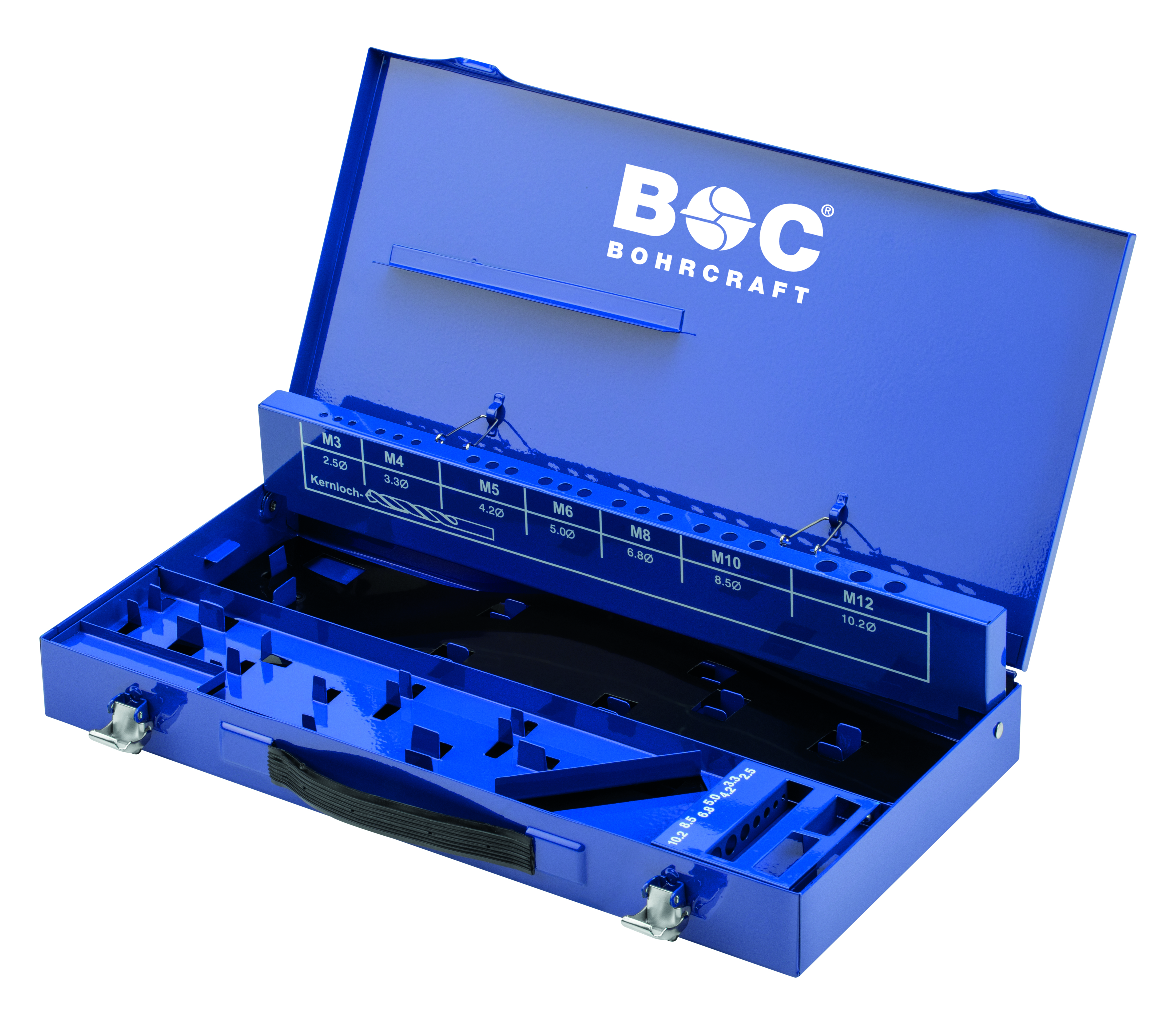 BC Metalen Cassette Draadsnijgereedschappen Leeg GW12 M3 - M12, 44-delig