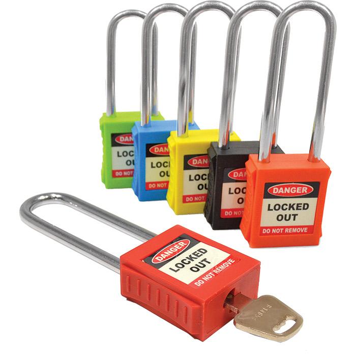 Spectrum Lockout Veiligheidshangslot 82mm rood (6mm)